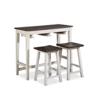 Ensemble table de bar Flaros Transitional en bois massif 3 pièces par Furniture of America