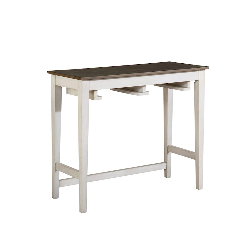 Ensemble table de bar Flaros Transitional en bois massif 3 pièces par Furniture of America