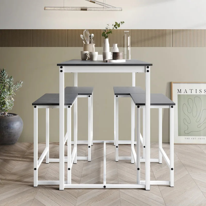 Ensemble de salle à manger élégant en métal 5 pièces CraftPorch