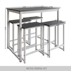 Ensemble de salle à manger élégant en métal 5 pièces CraftPorch
