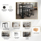Ensemble de salle à manger élégant en métal 5 pièces CraftPorch