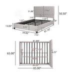 Ensemble de lit queen capitonné Kaelyn de Christopher Knight Home