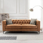 Calymne 84 Classic Square Arms Sofa with Button-Tufted Back by HULALA HOME