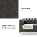 Canapé Calymne 84 Classic à accoudoirs carrés et dossier capitonné par HULALA HOME