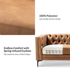 Canapé Calymne 84 Classic à accoudoirs carrés et dossier capitonné par HULALA HOME