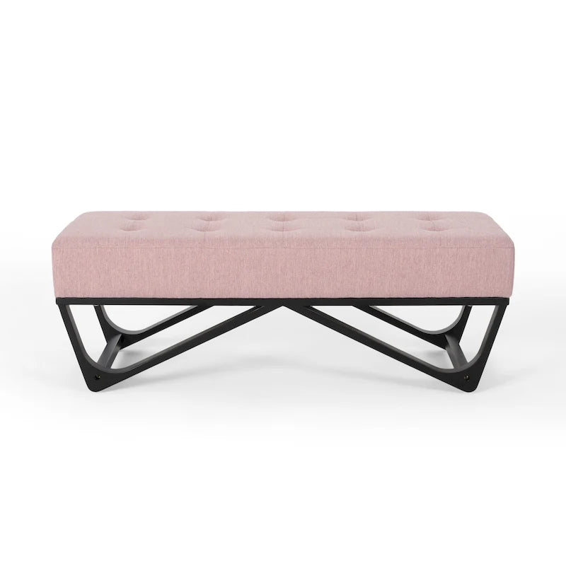 Banc ottoman contemporain en tissu Ursa par Christopher Knight Home