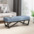 Banc ottoman contemporain en tissu Ursa par Christopher Knight Home
