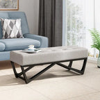 Banc ottoman contemporain en tissu Ursa par Christopher Knight Home