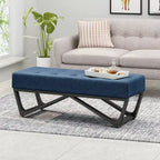 Banc ottoman contemporain en tissu Ursa par Christopher Knight Home