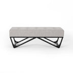 Banc ottoman contemporain en tissu Ursa par Christopher Knight Home