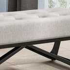 Banc ottoman contemporain en tissu Ursa par Christopher Knight Home