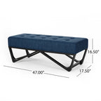 Banc ottoman contemporain en tissu Ursa par Christopher Knight Home