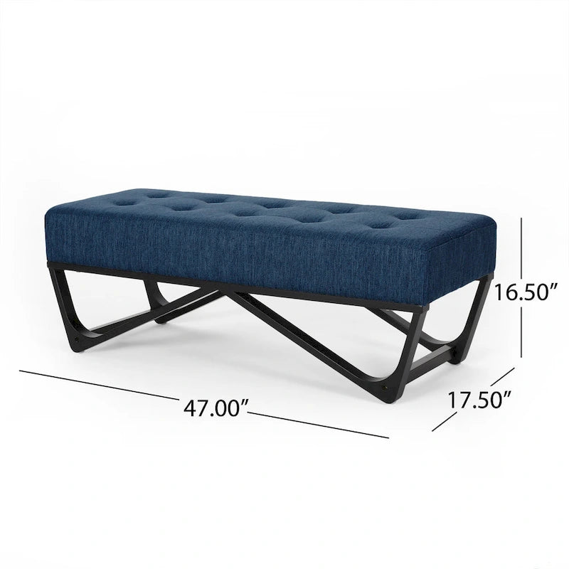Banc ottoman contemporain en tissu Ursa par Christopher Knight Home