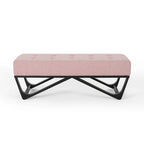 Banc ottoman contemporain en tissu Ursa par Christopher Knight Home