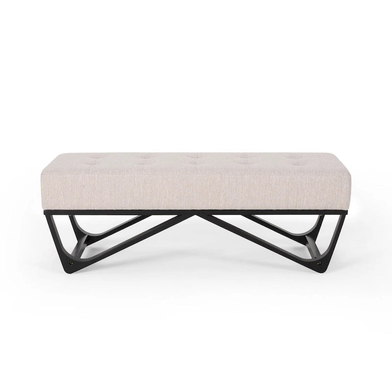 Banc ottoman contemporain en tissu Ursa par Christopher Knight Home