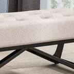Banc ottoman contemporain en tissu Ursa par Christopher Knight Home