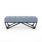 Banc ottoman contemporain en tissu Ursa par Christopher Knight Home