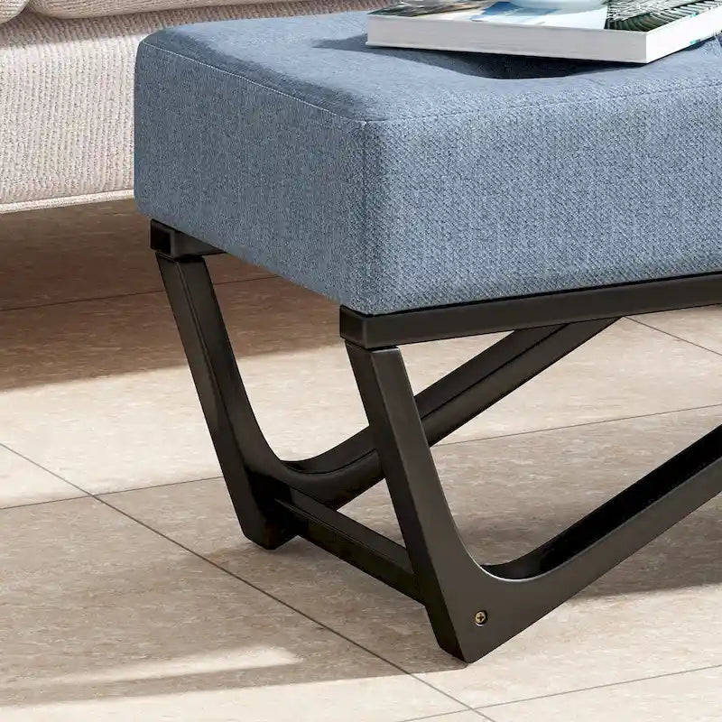 Banc ottoman contemporain en tissu Ursa par Christopher Knight Home