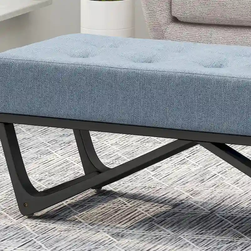 Banc ottoman contemporain en tissu Ursa par Christopher Knight Home