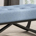 Banc ottoman contemporain en tissu Ursa par Christopher Knight Home