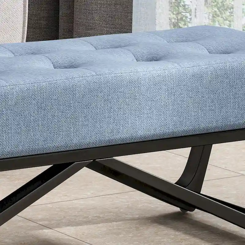 Banc ottoman contemporain en tissu Ursa par Christopher Knight Home