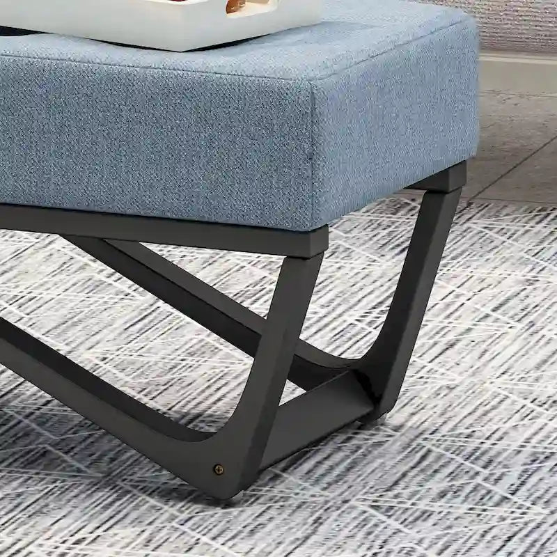 Banc ottoman contemporain en tissu Ursa par Christopher Knight Home