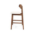 Tabourets de bar Stocker en tissu et bois d'hévéa (lot de 2) par Christopher Knight Home