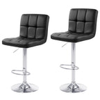 Tabourets de bar réglables, revêtus de similicuir ou de velours, hauteur comptoir/pub, lot de 2