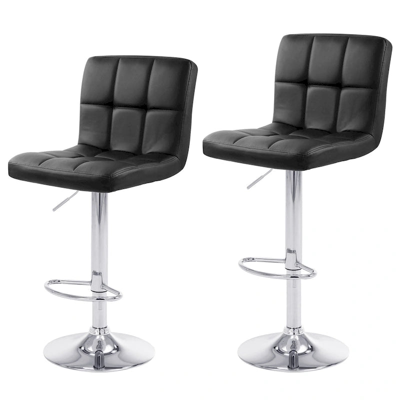 Tabourets de bar réglables, revêtus de similicuir ou de velours, hauteur comptoir/pub, lot de 2