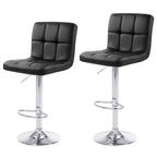 Tabourets de bar réglables, revêtus de similicuir ou de velours, hauteur comptoir/pub, lot de 2