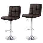 Tabourets de bar réglables, revêtus de similicuir ou de velours, hauteur comptoir/pub, lot de 2