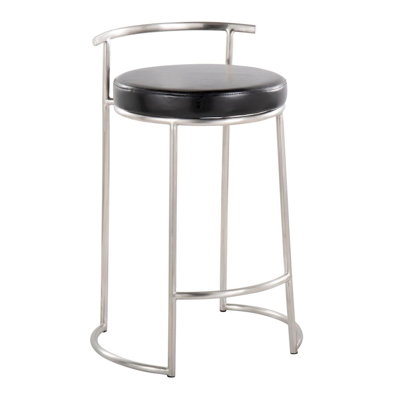 Tabouret de comptoir rond à hauteur fixe Silver Orchid Forrest (lot de 2)