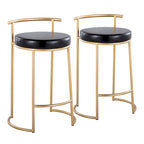 Tabouret de comptoir rond à hauteur fixe Silver Orchid Forrest (lot de 2)