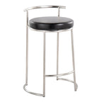 Tabouret de comptoir rond à hauteur fixe Silver Orchid Forrest (lot de 2)