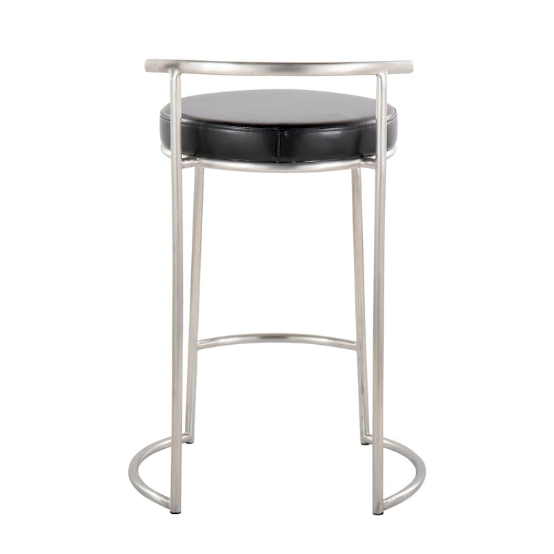Tabouret de comptoir rond à hauteur fixe Silver Orchid Forrest (lot de 2)