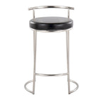 Tabouret de comptoir rond à hauteur fixe Silver Orchid Forrest (lot de 2)
