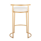 Tabouret de comptoir rond à hauteur fixe Silver Orchid Forrest (lot de 2)