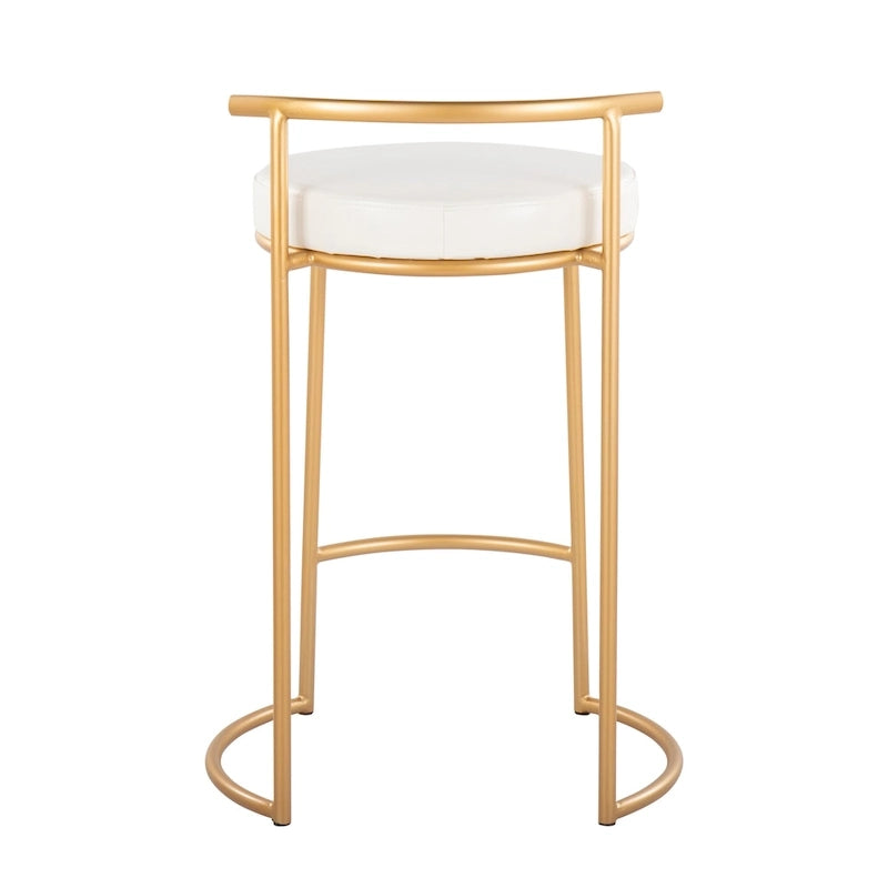 Tabouret de comptoir rond à hauteur fixe Silver Orchid Forrest (lot de 2)