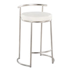 Tabouret de comptoir rond à hauteur fixe Silver Orchid Forrest (lot de 2)