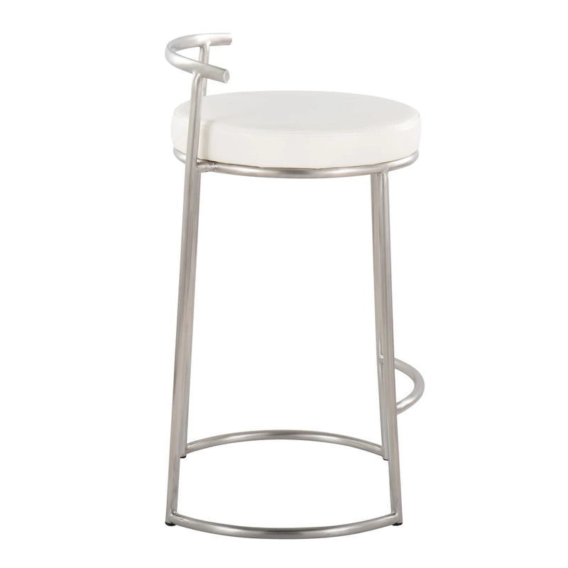 Tabouret de comptoir rond à hauteur fixe Silver Orchid Forrest (lot de 2)