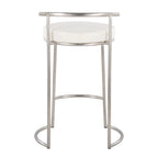 Tabouret de comptoir rond à hauteur fixe Silver Orchid Forrest (lot de 2)