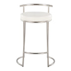 Tabouret de comptoir rond à hauteur fixe Silver Orchid Forrest (lot de 2)