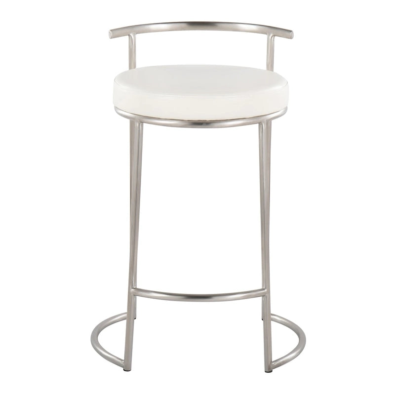 Tabouret de comptoir rond à hauteur fixe Silver Orchid Forrest (lot de 2)