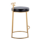 Tabouret de comptoir rond à hauteur fixe Silver Orchid Forrest (lot de 2)