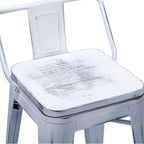 Tabourets de bar Andeworld, 61 cm (24 pouces), en métal avec dossier, lot de 4