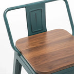 Tabourets de bar Andeworld, 61 cm (24 pouces), en métal avec dossier, lot de 4