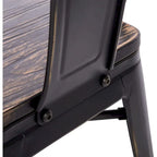 Tabourets de bar Andeworld, 61 cm (24 pouces), en métal avec dossier, lot de 4