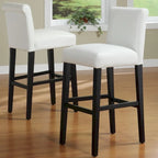 Bennett White Faux Leather 29-inch High Back Bar Stools (Set of 2) by iNSPIRE Q Bold