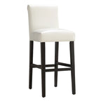 Tabourets de bar Bennett en similicuir blanc, dossier haut de 74 cm (lot de 2) par iNSPIRE Q Bold