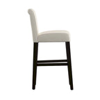 Tabourets de bar Bennett en similicuir blanc, dossier haut de 74 cm (lot de 2) par iNSPIRE Q Bold